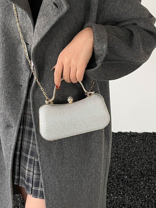 Lock-Closure Chain Evening Bag