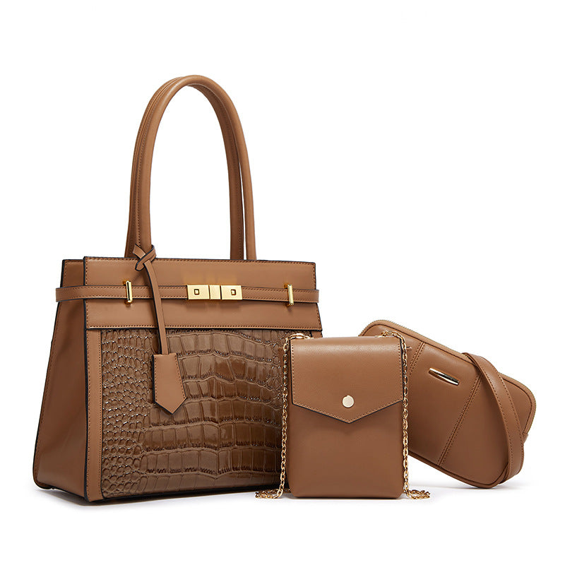 Retro Pattern PU Everyday Bag Set