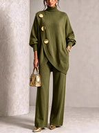 Asymmetric Sweater & Trouser Set