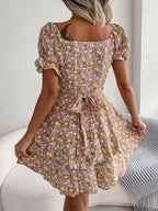 Floral Ruffle Mini Dress