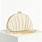 Shell-Shape Pleated Bag