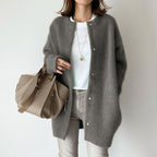 Relaxed Round-Neck Cardigan