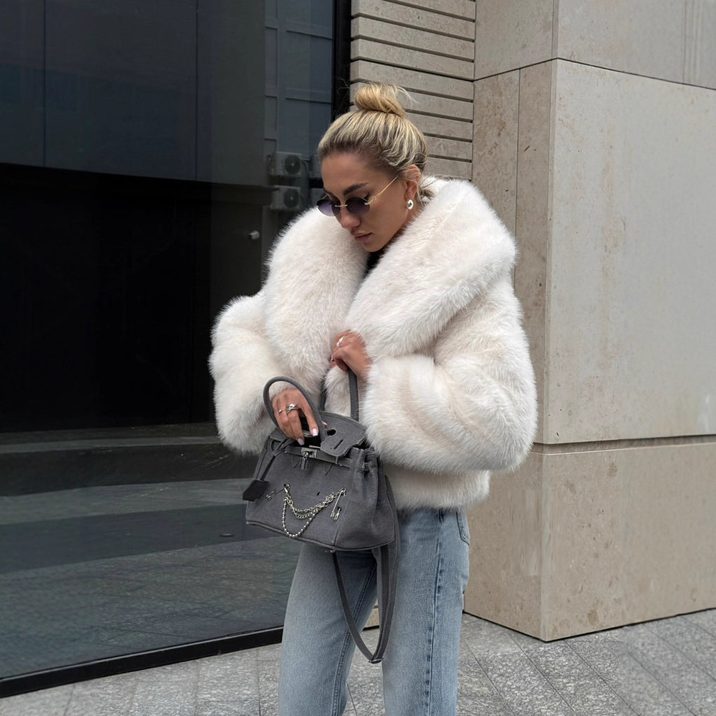 Faux-Fur Collar Jacket