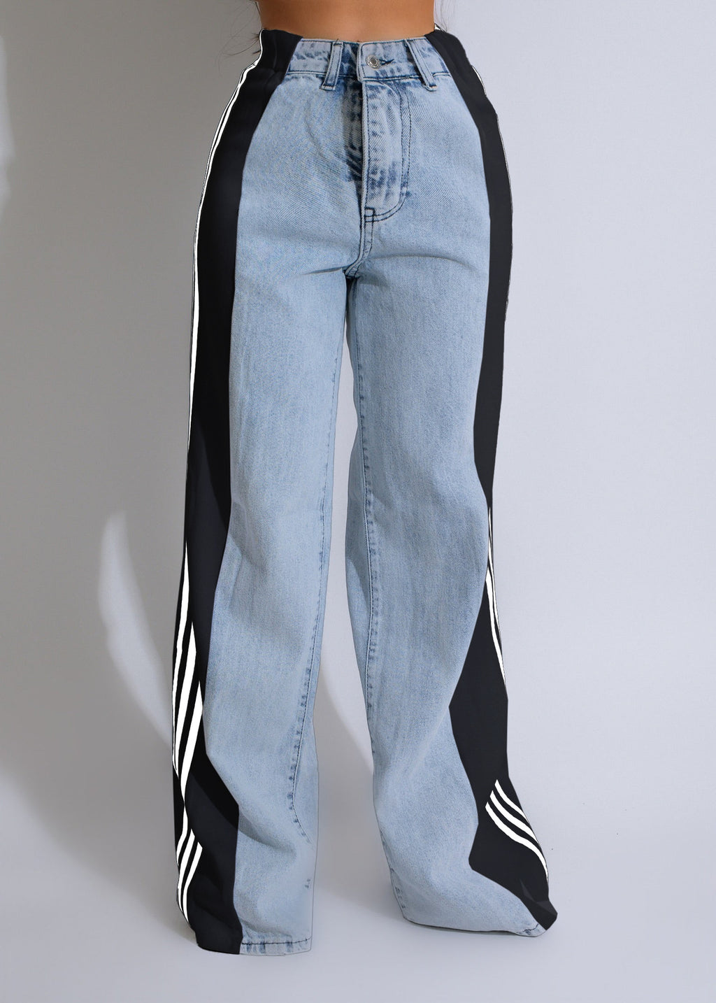 Stripe-Detail Straight-Leg Trousers