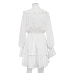 V-Neck Ruffle Mini Dress