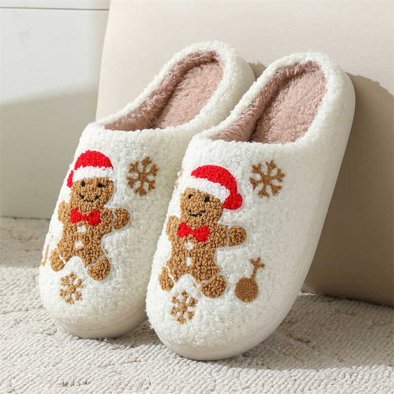Gingerbread Plush House Slippers