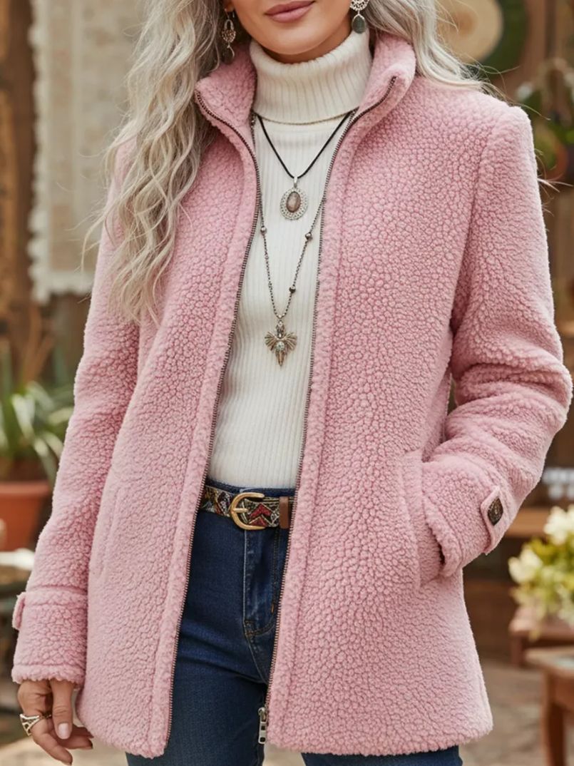 Stand-Collar Zip Jacket
