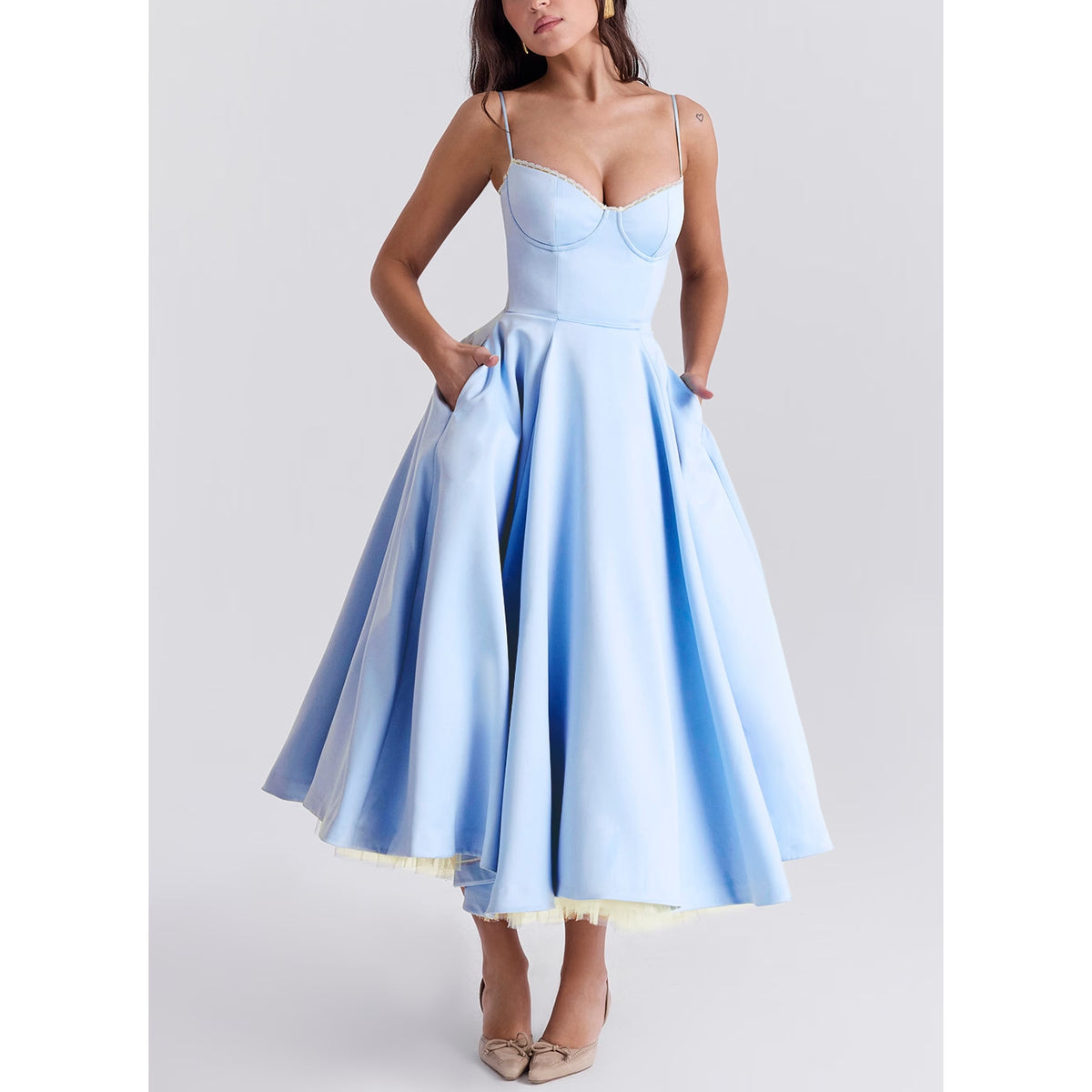 Sleeveless V-Neck Dress