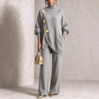 Asymmetric Sweater & Trouser Set