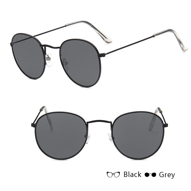 Round Metal-Frame Sunglasses
