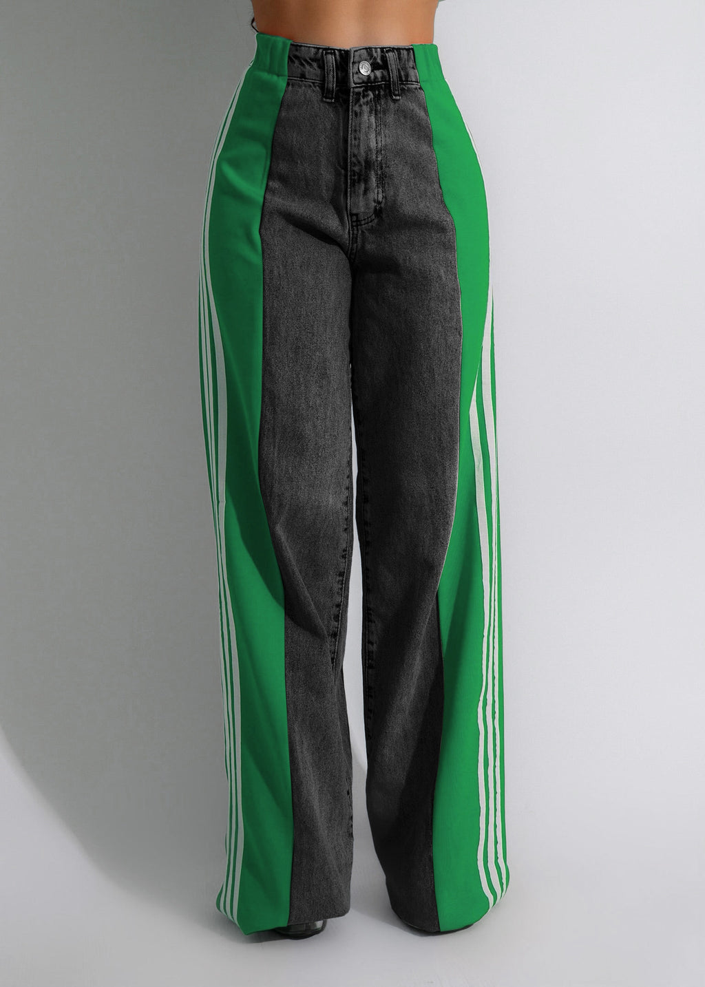 Stripe-Detail Straight-Leg Trousers