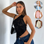 Asymmetric Lace-Back Top