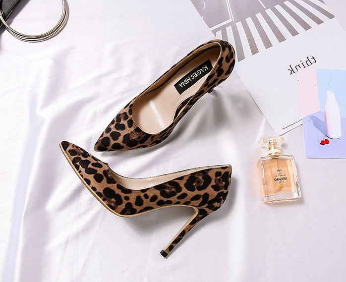 Leopard-Print Stiletto Pumps