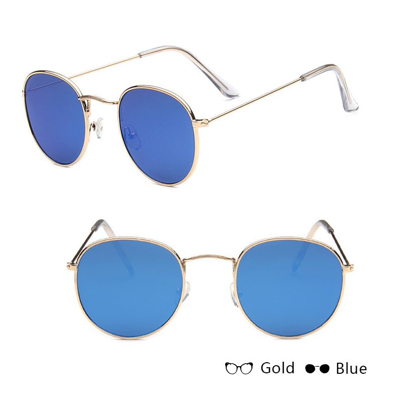Round Metal-Frame Sunglasses