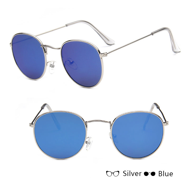 Round Metal-Frame Sunglasses