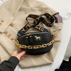 Zip-Closure PU Messenger Bag