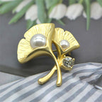 Ginkgo Leaf Brooch