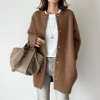 Relaxed Round-Neck Cardigan
