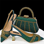 Embellished Shoe & Bag Set