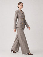 Plaid Blazer & Trouser Set