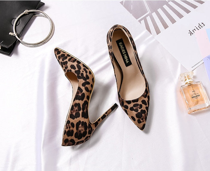 Leopard-Print Stiletto Pumps