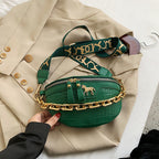 Zip-Closure PU Messenger Bag