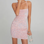 Sequin Strappy Mini Dress