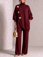 Asymmetric Sweater & Trouser Set