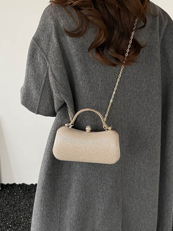 Lock-Closure Chain Evening Bag