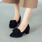Pointed-Toe Mid-Heel Pumps