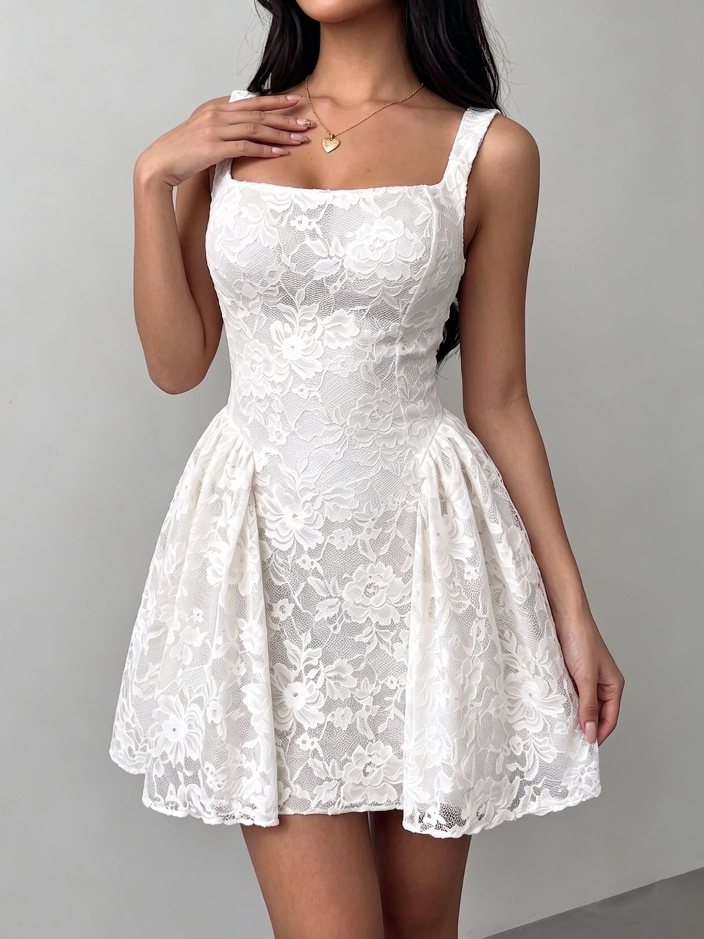 Lace Camisole Mini Dress