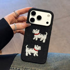 Embroidered Dog iPhone Case