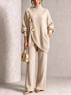Asymmetric Sweater & Trouser Set