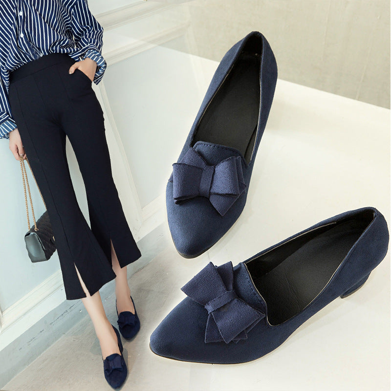 Pointed-Toe Mid-Heel Pumps