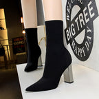 Metal-Detail Block-Heel Ankle Boots