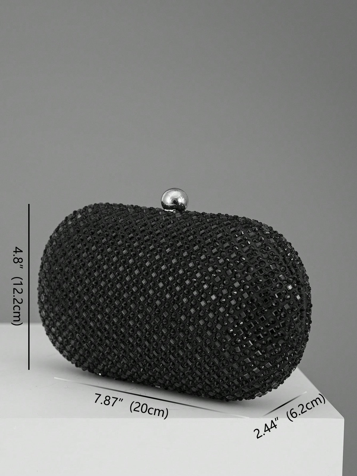 Embellished Oval Clutch