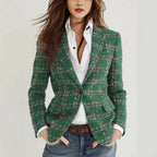 Cropped Jacquard Blazer