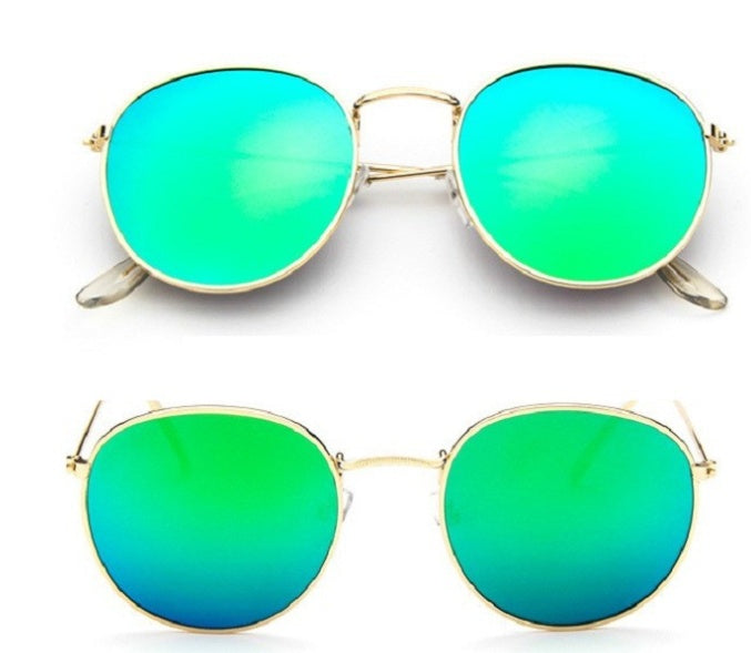Round Metal-Frame Sunglasses