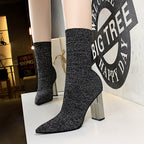 Metal-Detail Block-Heel Ankle Boots