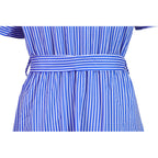 Relaxed Striped Short-Sleeve Dress