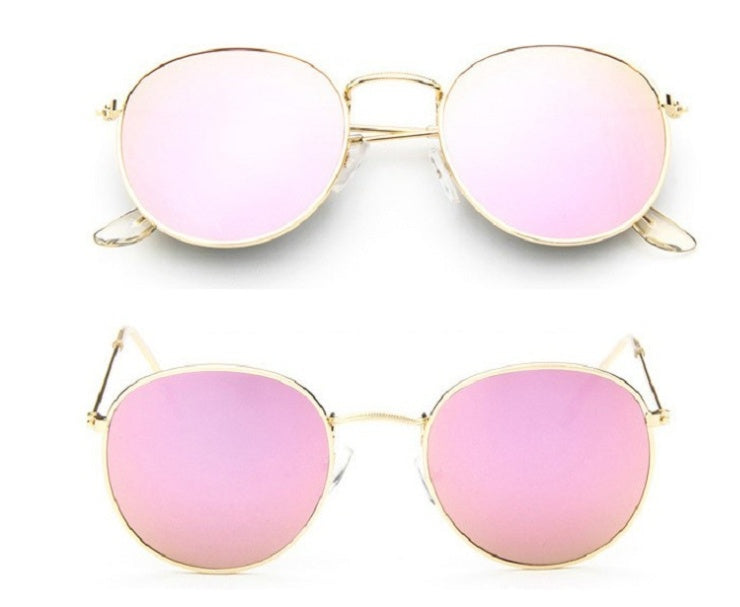 Round Metal-Frame Sunglasses