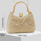 Pleated Shimmer Evening Bag
