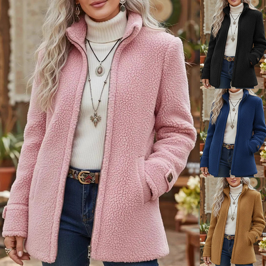 Stand-Collar Zip Jacket