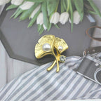 Ginkgo Leaf Brooch