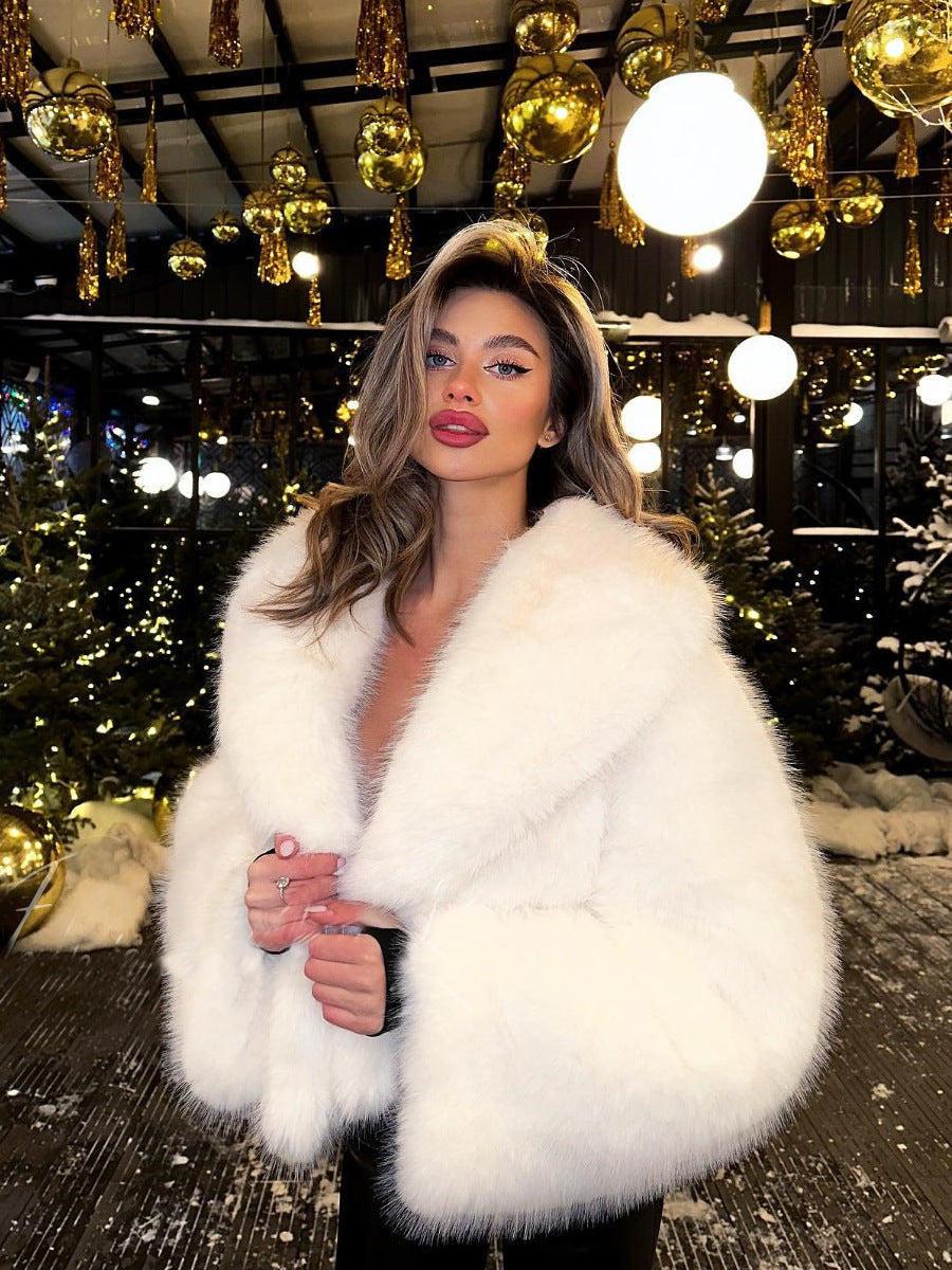 Faux-Fur Collar Jacket