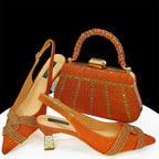 Embellished Shoe & Bag Set