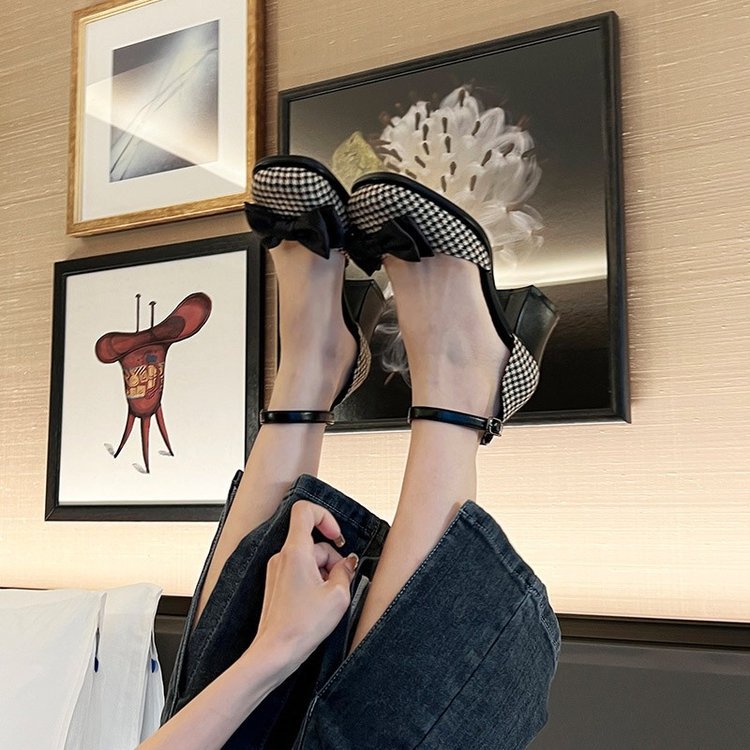 Square-Toe Fabric Pumps