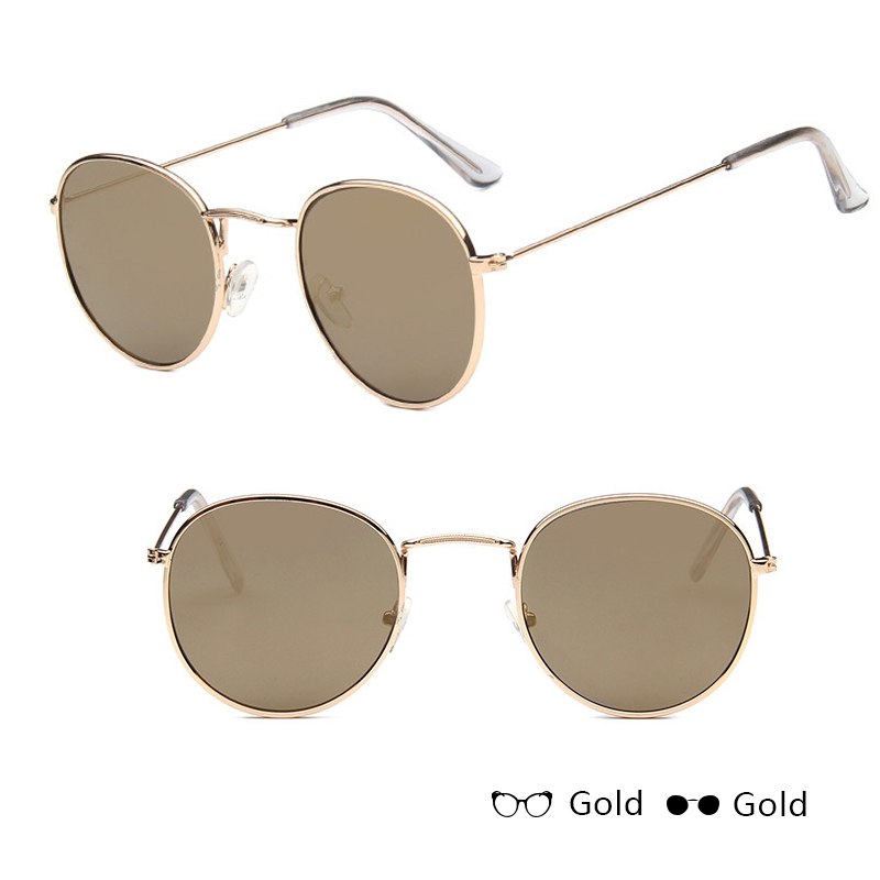 Round Metal-Frame Sunglasses