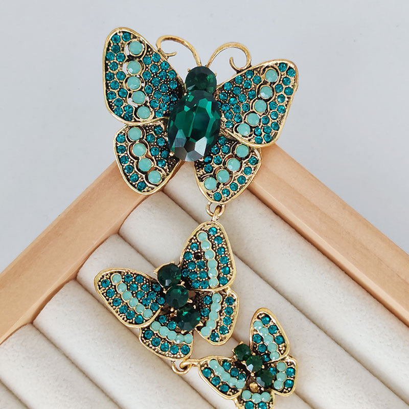 Triple Butterfly Brooch