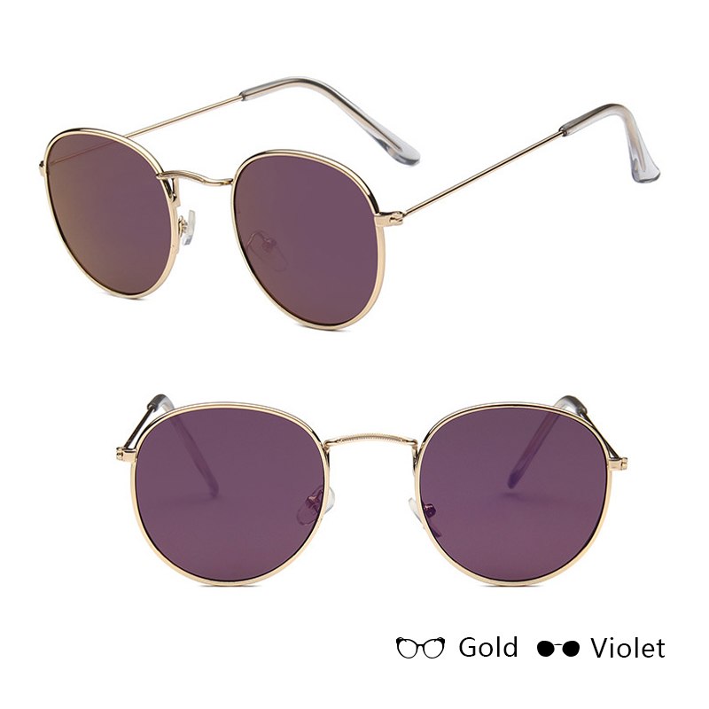 Round Metal-Frame Sunglasses